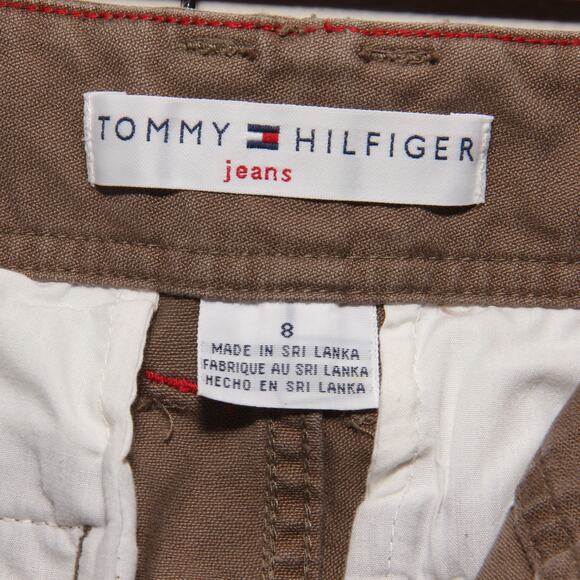 Vintage Tommy Hilfiger Y2K Khaki Cotton Jeans Size 8 33" inseam - Picture 5 of 9